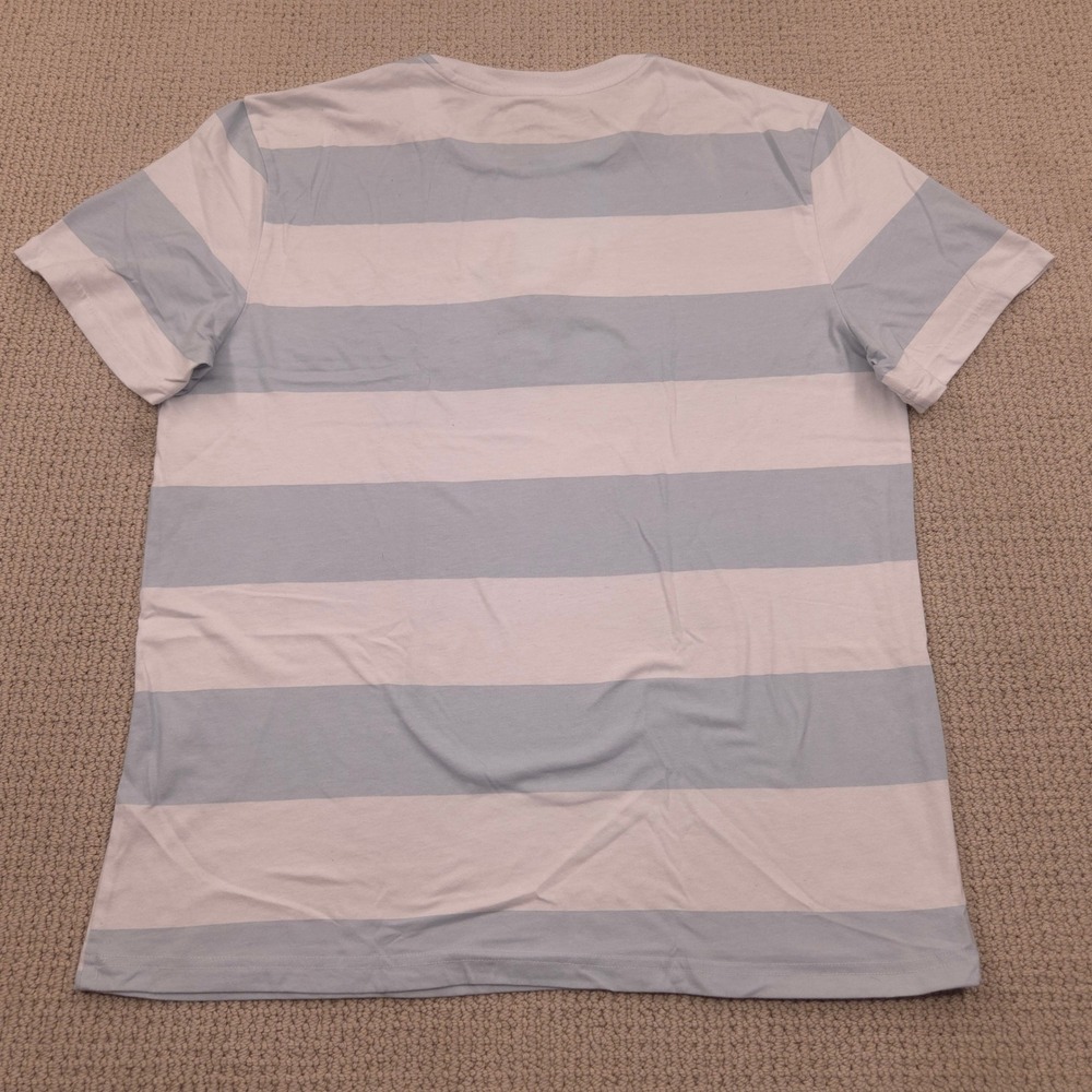Disney Stitch Ukulele Embroidered‎ Graphic T-Shirt Striped Blue White Womens XL - Picture 3 of 7